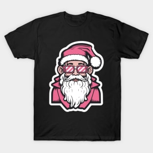 Retro Vintage Pink Santa Claus T-Shirt